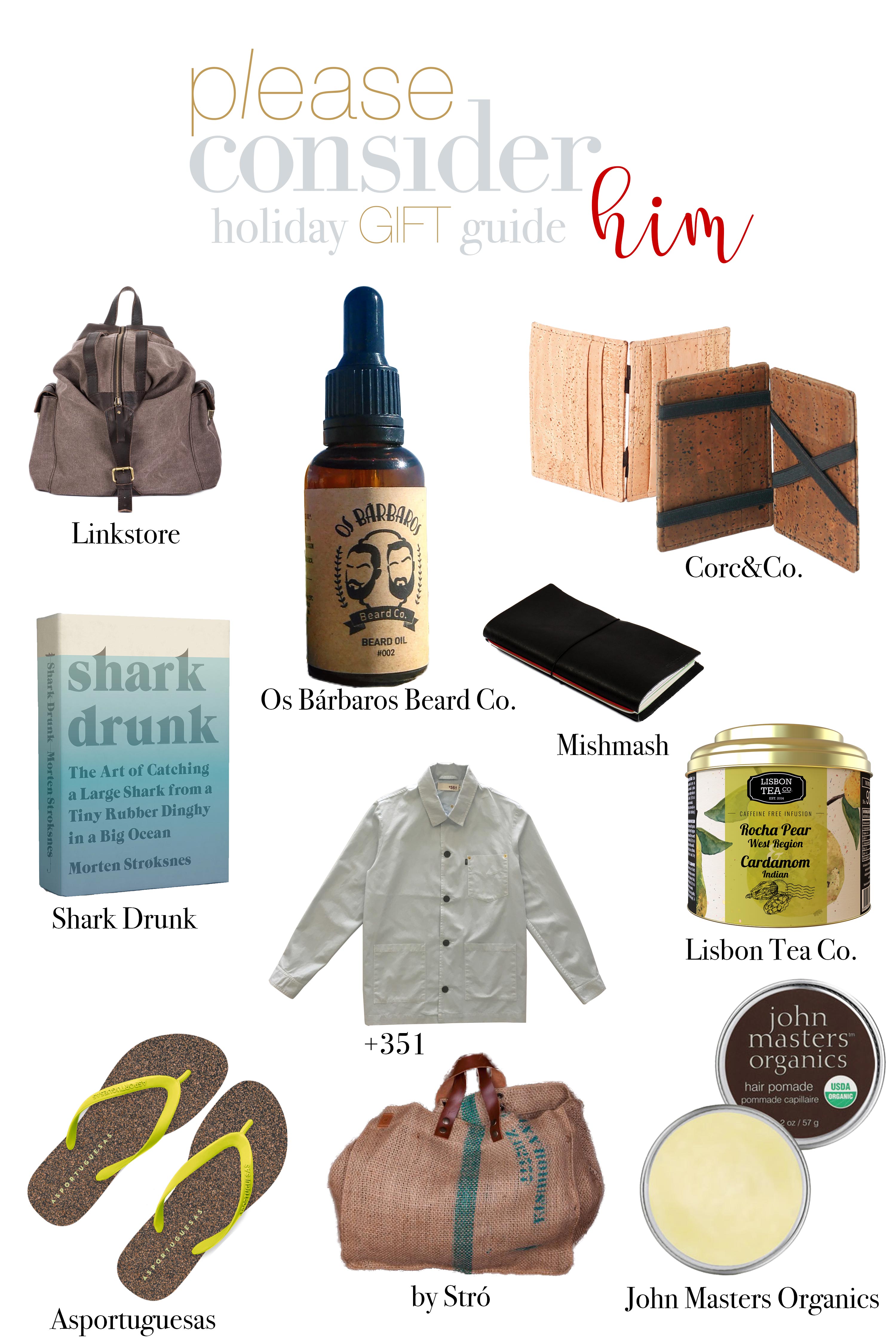 holiday gift guide for him | please consider | joana limao