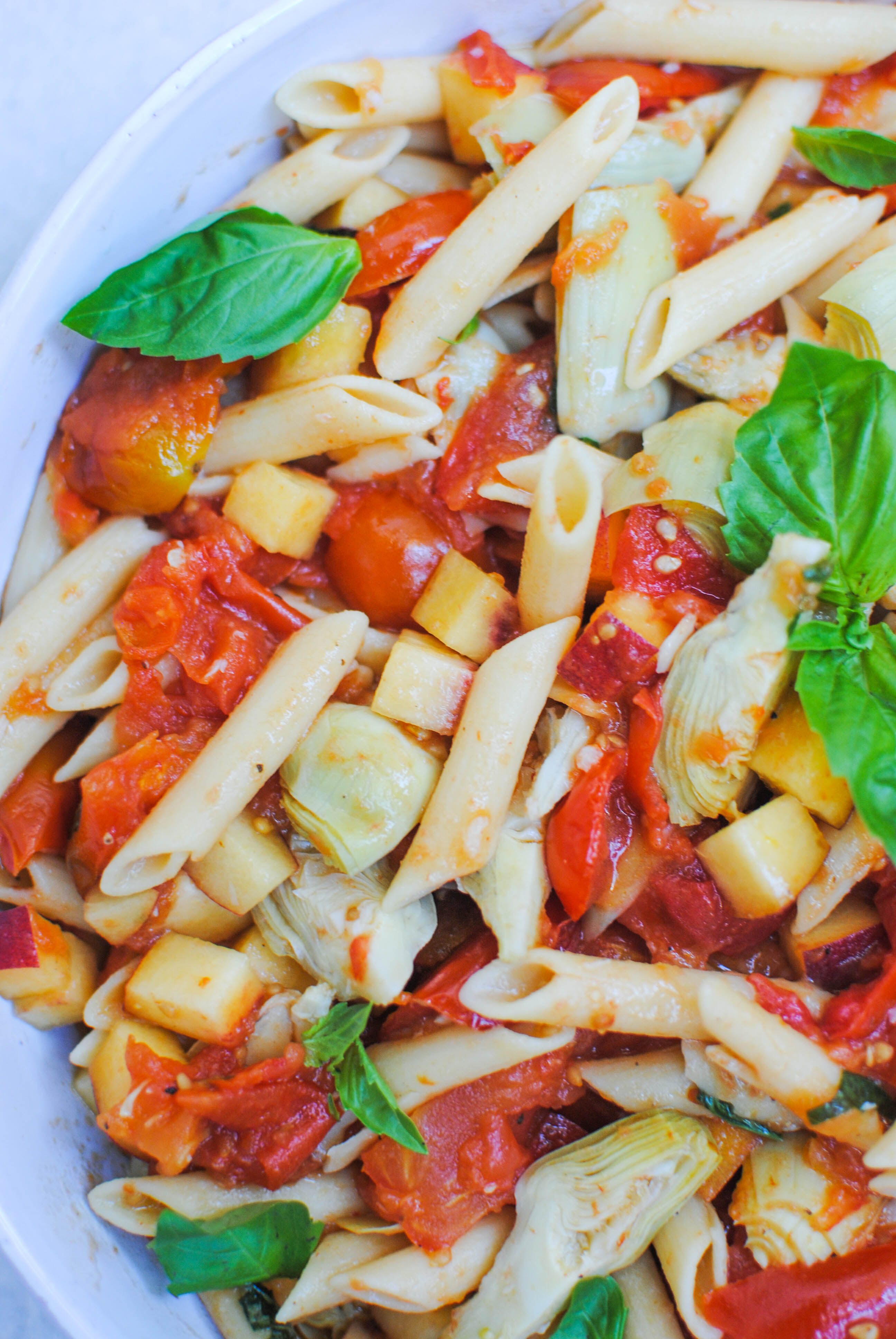 roast tomato chickpea pasta | please consider | joana limao